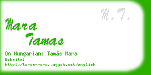 mara tamas business card